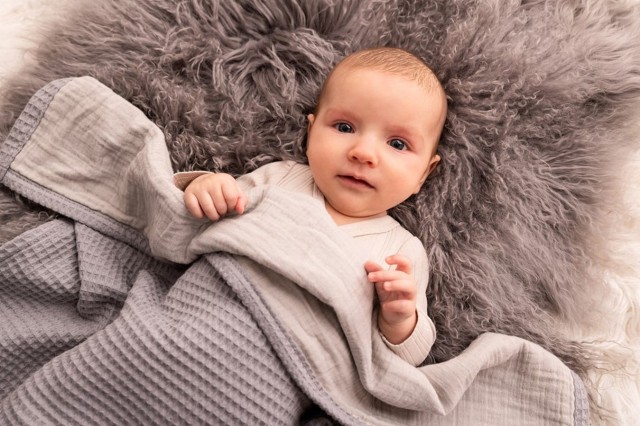 Muślinowy kocyk dla niemowląt Prestige Muslin - Szary | BabyMatex TB0452_03