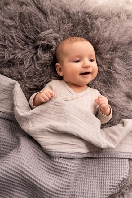 Muślinowy kocyk dla niemowląt Prestige Muslin - Szary | BabyMatex TB0452_03