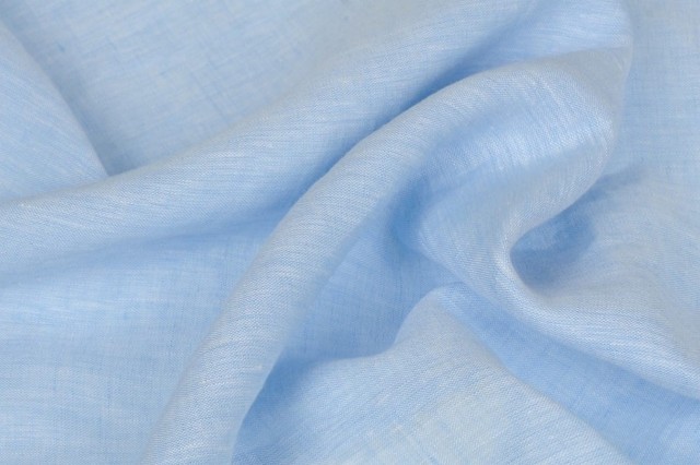 Lniany kocyk niemowlęcy "Linen" błękitny | BabyMatex