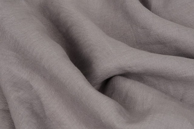 Lniany kocyk niemowlęcy "Linen" ciemny szary | BabyMatex