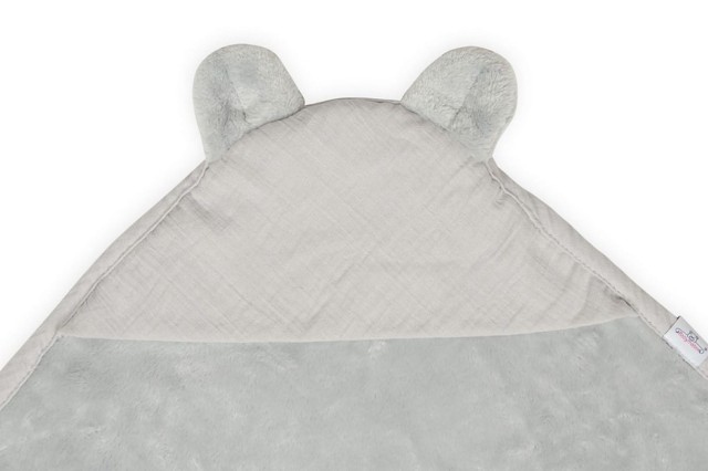 Kocyk z kapturem "Koala Muslin" Jasny szary/jasny szary | BabyMatex