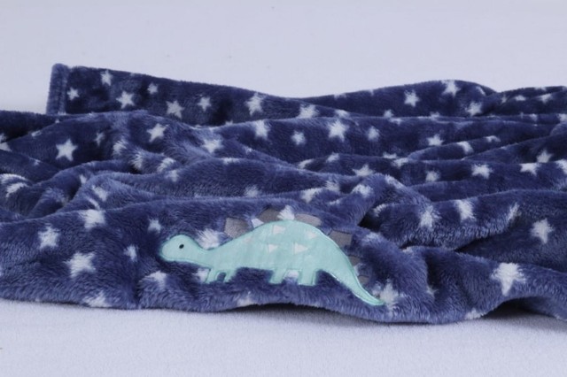 Kocyk z ozdobnym haftem RICCO | BabyMatex - TB0333_RI3B