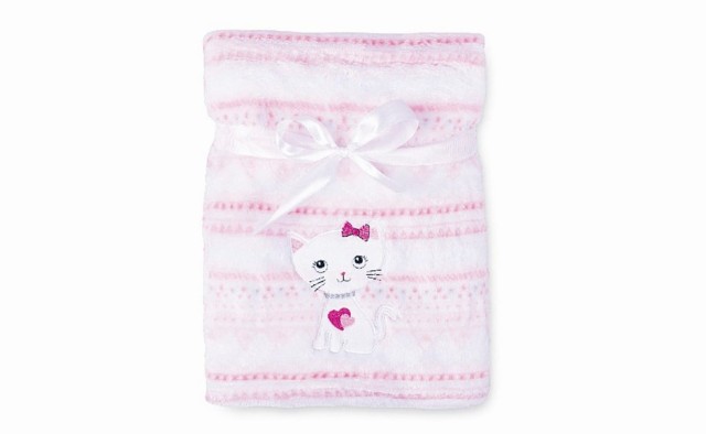 Kocyk z ozdobnym haftem RICCO | BabyMatex - TB0333_RI4B