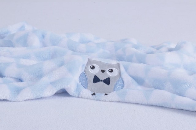 Kocyk z ozdobnym haftem RICCO | BabyMatex - TB0333_RI2A