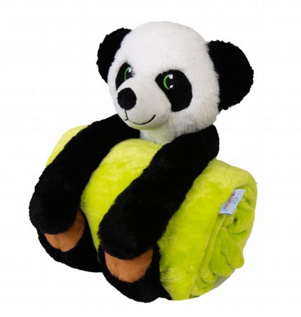 Zestaw, kocyk plus maskotka dla dzieci CAROL - Panda | BabyMatex TB0375_01
