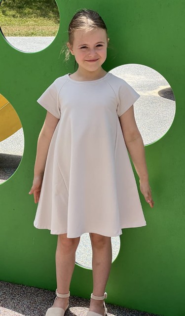 Sukienka dziewczęca z dzianiny dresowej Holly/ MoonBean Summer Girl - WUALAA by dolce sonno