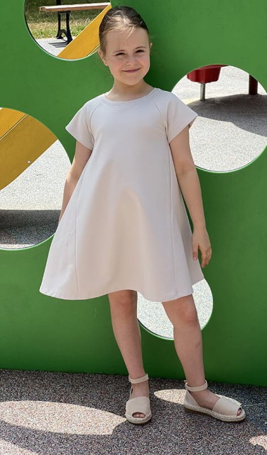 Sukienka dziewczęca z dzianiny dresowej Holly/ MoonBean Summer Girl - WUALAA by dolce sonno