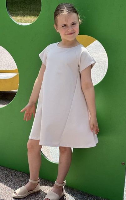 Sukienka dziewczęca z dzianiny dresowej Holly/ MoonBean Summer Girl - WUALAA by dolce sonno