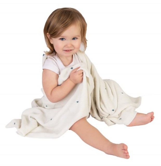 Kocyk niemowlęcy bambusowy Accent Biały | Baby Matex