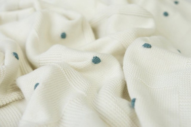 Kocyk niemowlęcy bambusowy Accent Biały | Baby Matex