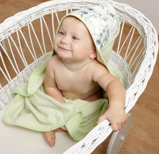 Bambusowe okrycie kąpielowe 100x100 cm Bamboo Design/zieleń - Baby Matex