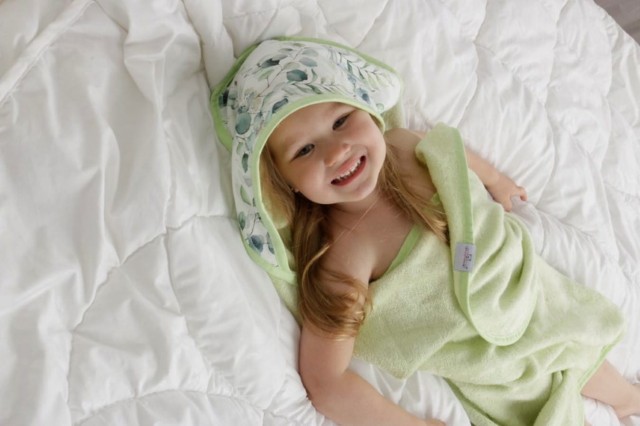 Bambusowe okrycie kąpielowe 100x100 cm Bamboo Design/zieleń - Baby Matex