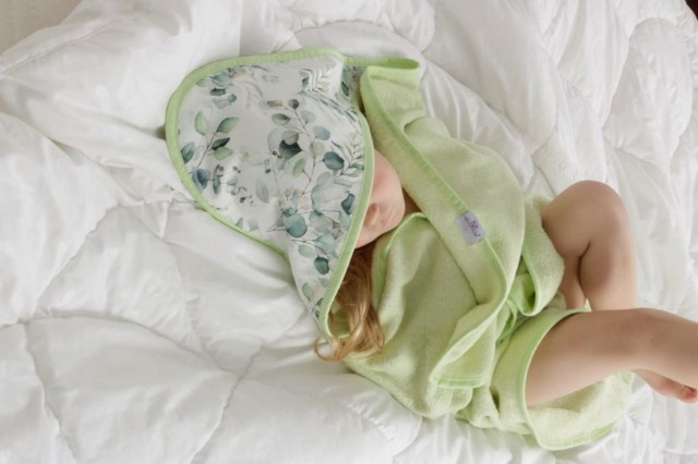 Bambusowe okrycie kąpielowe 100x100 cm Bamboo Design/zieleń - Baby Matex