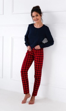 Piżama bawełniana z długim rękawem Bonnie | Sensis