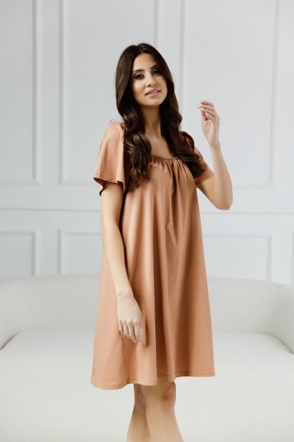 Koszula nocna Parma/ Karmel - Dolce Sonno