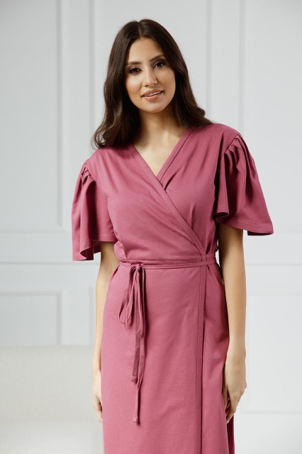 Długa koszula nocna z regulacją obwodu Milano/ Malaga - Dolce Sonno