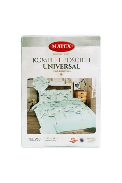 Komplet wzorzystej pościeli bawełnianej w polne kwiaty - Universal | Matex 01