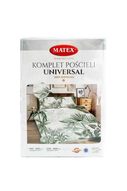 Komplet wzorzystej pościeli bawełnianej tropikalny las - Universal | Matex 10