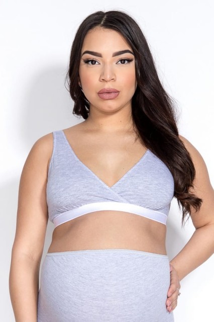 Biustonosz ciążowy i do karmienia LILLY GREY