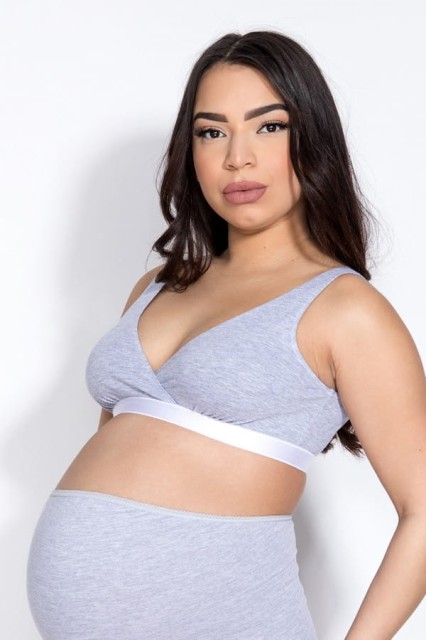 Biustonosz ciążowy i do karmienia LILLY GREY
