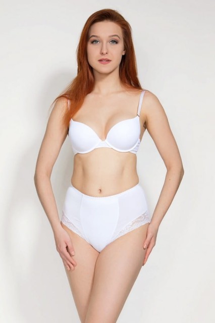 Bawełniane figi modelujące, białe | Ela - Mitex