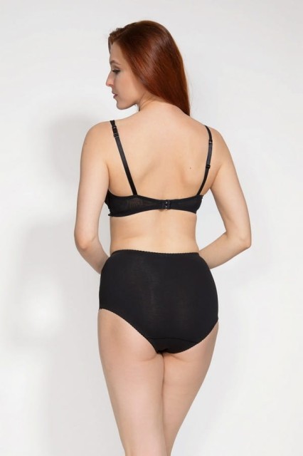 Bawełniane figi modelujące, czarne | Ela - Mitex