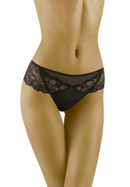 Efektowne stringi damskie z koronki Diablada - czarne | Wolbar  