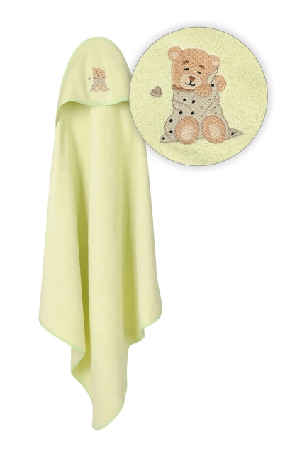 Zielone okrycie kąpielowe frotte 100x100 | Maxi - BabyMatex
