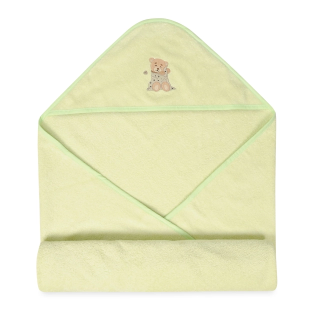 Zielone okrycie kąpielowe frotte 100x100 | Maxi - BabyMatex