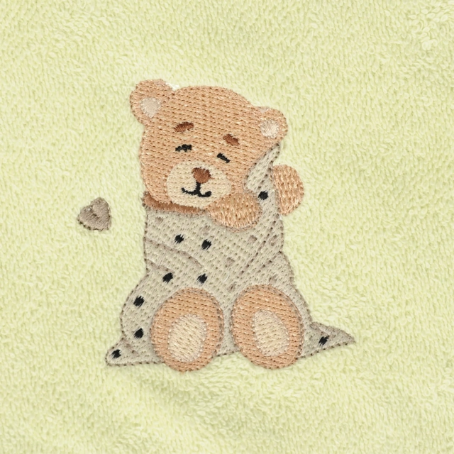 Zielone okrycie kąpielowe frotte 100x100 | Maxi - BabyMatex