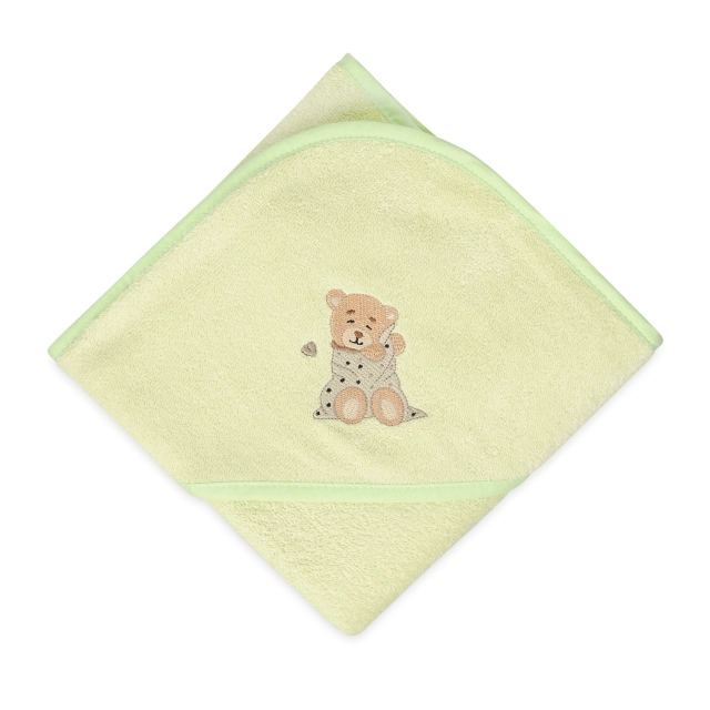 Zielone okrycie kąpielowe frotte 100x100 | Maxi - BabyMatex