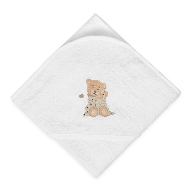 Białe okrycie kąpielowe frotte 100x100 | Maxi - BabyMatex