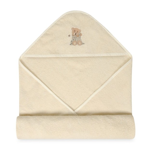 Ecru okrycie kąpielowe frotte 100x100, ecru | Maxi - BabyMatex