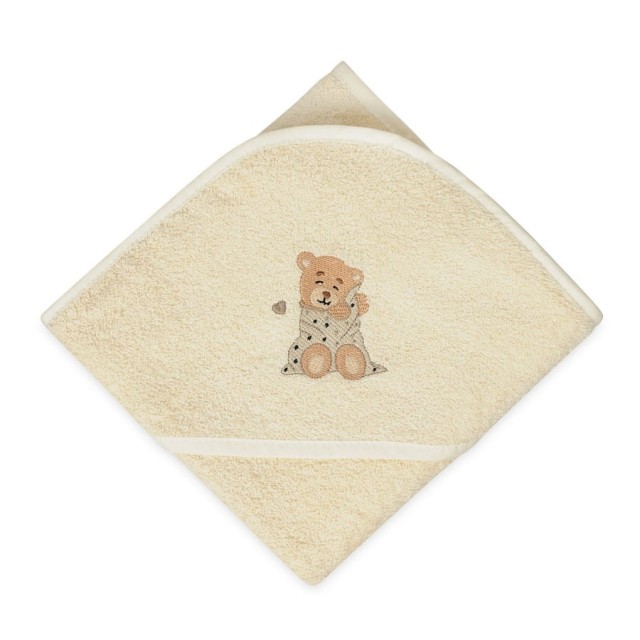 Ecru okrycie kąpielowe frotte 100x100, ecru | Maxi - BabyMatex