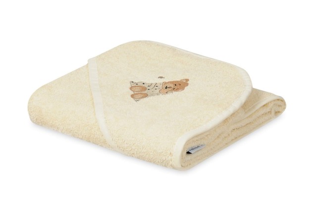 Ecru okrycie kąpielowe frotte 100x100, ecru | Maxi - BabyMatex