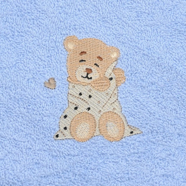 Niebieskie okrycie kąpielowe frotte 100x100 | Maxi - BabyMatex