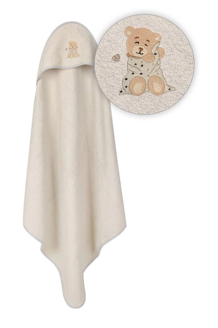 Szare okrycie kąpielowe frotte 100x100 | Maxi - BabyMatex