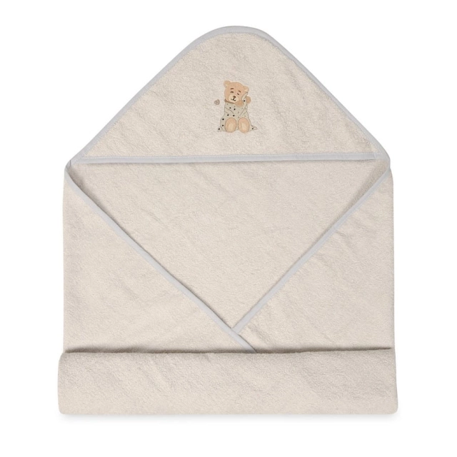 Szare okrycie kąpielowe frotte 100x100 | Maxi - BabyMatex