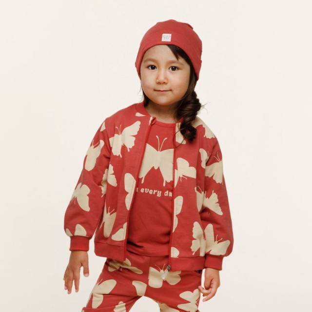 Czapka dla niemowląt i dzieci z prążka czerwona - Imagine | Pinokio