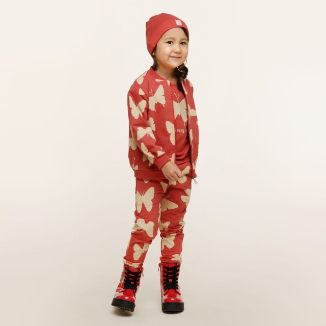 Czerwone spodnie dresowe w motyle dla dzieci i niemowląt - Imagine | Pinokio