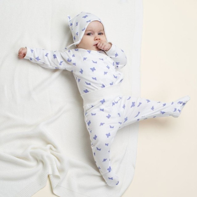 Niemowlęce body kopertowe z długim rękawem ecru- Imagine | Pinokio