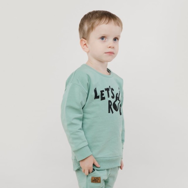 Spodnie dresowe dla dzieci i niemowląt zielone - Let's Rock | Pinokio