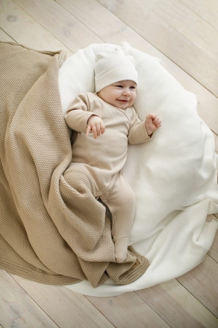 Pajac kopertowy na napy beige - Lovely Day | Pinokio