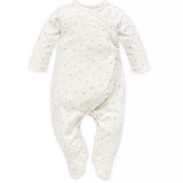 Pajac kopertowy na napy ecru kwiatki - Lovely Day | Pinokio