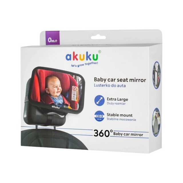 Lusterko do obserwacji dziecka w samochodzie 360 | Akuku A0646