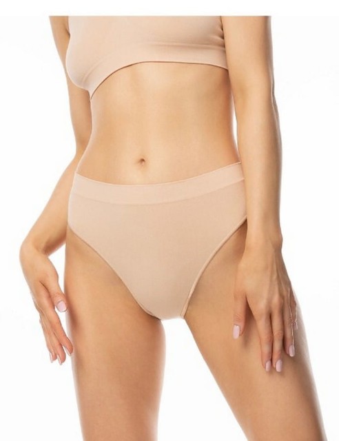 Figi damskie Bamboo bikini - beżowe | Julimex