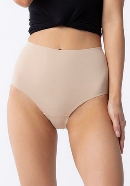 Figi damskie bezszwowe Amber Maxi - beżowe | Julimex