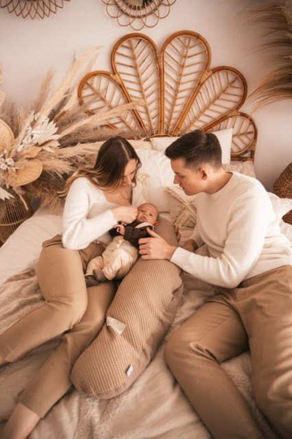 Poduszka pozycjonująca Relax Prestige Muslin - beż/brąz | BabyMatex TB0451_05