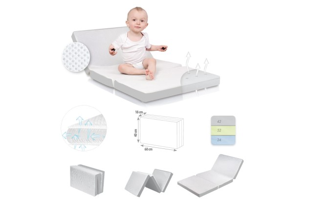 Materac przenośny turystyczny 60x120 KOLORY Aero Line - TB0233 BabyMatex