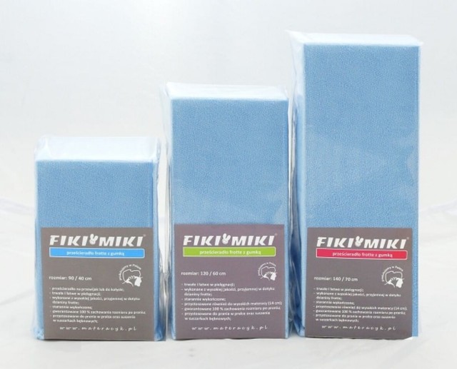 Prześcieradło z gumką do łóżeczka 70x140 frotte | Fiki Miki